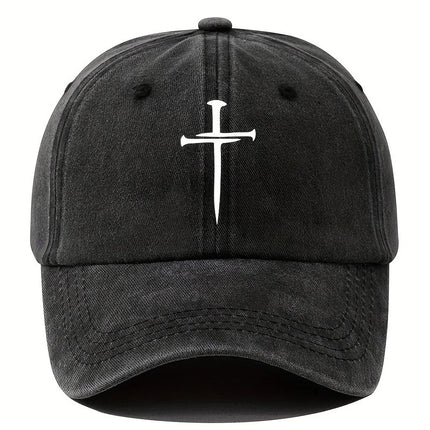Cross Nails Washed Baseball Cap