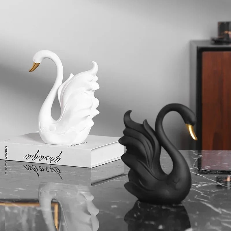 Eternal Grace Swan Duo Sculptures