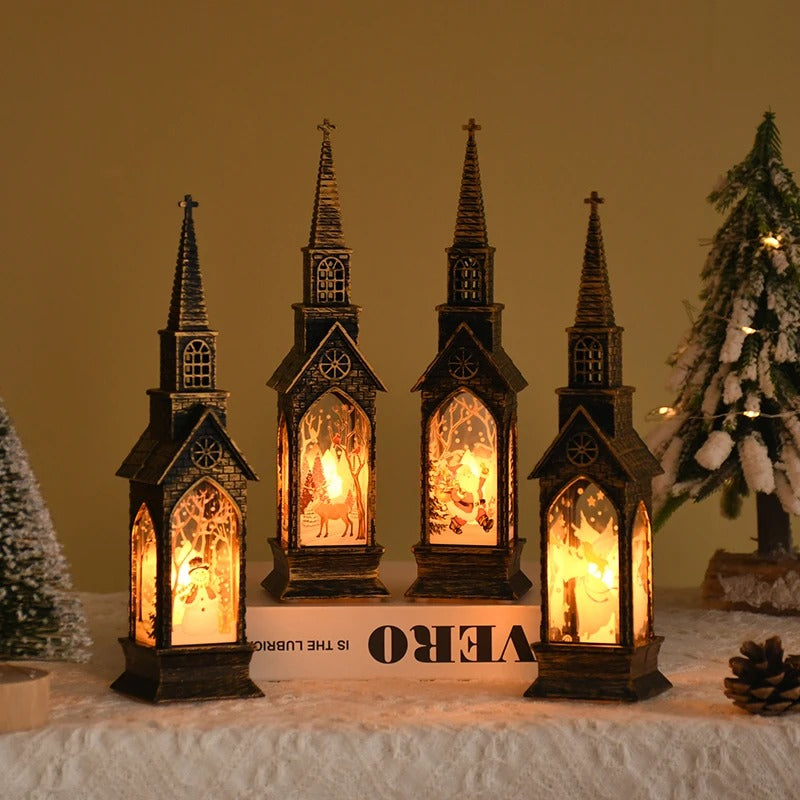 Christmas LED Steeple Lantern Lamps