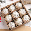 Glossy Christmas Balls Ornaments Set of 9