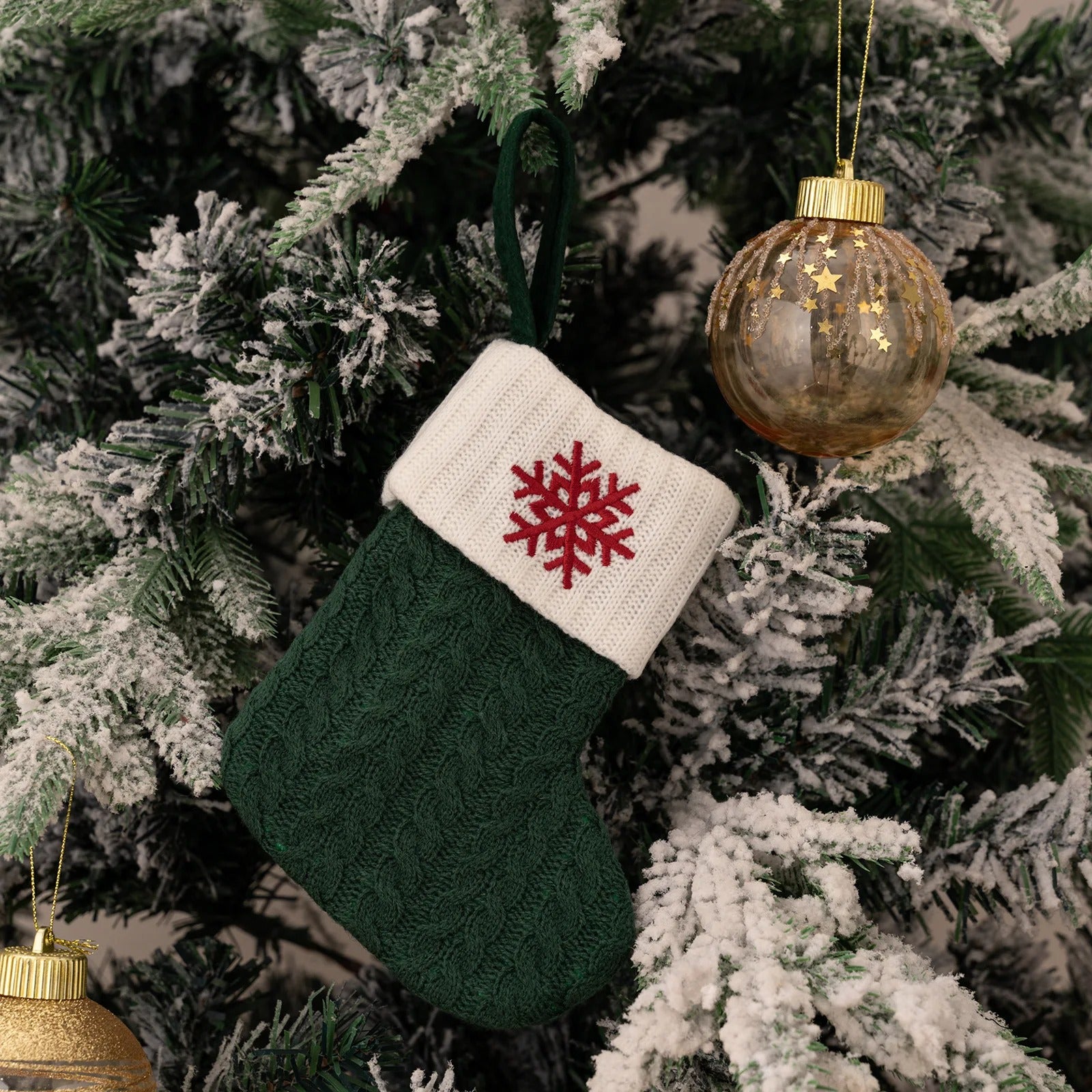 Personalised Letter Knitted Christmas Stockings