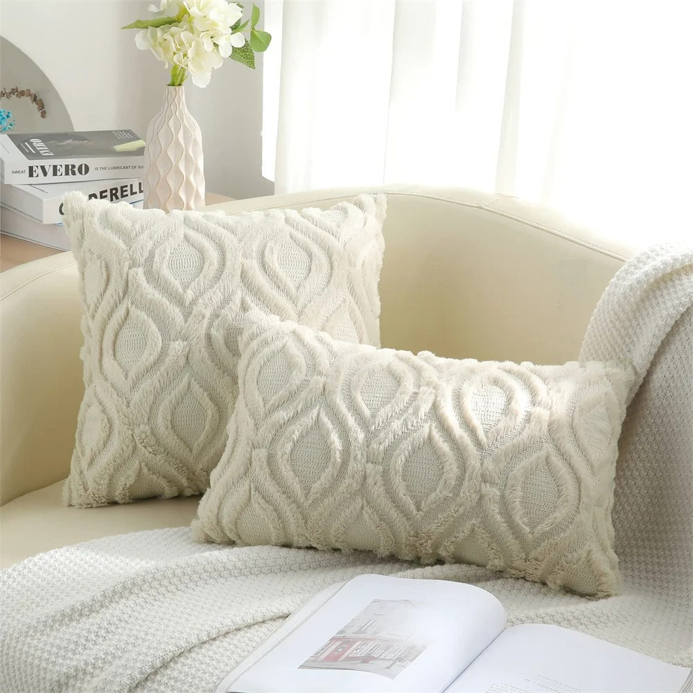 Celeste Plush Cotton Cushion Cover