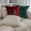 Christmas Tree Embroided Cushion Cover