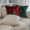 Christmas Tree Embroided Cushion Cover