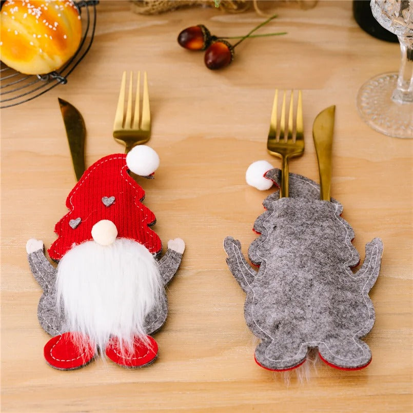 Christmas Elves Cutlery Storage Pockets