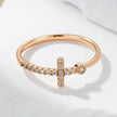 Rose Gold Cross Ring