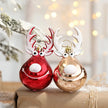 Reindeer Christmas Baubles Set of 2 Ornaments