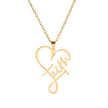 Faith Heart Stainless Steel Necklace