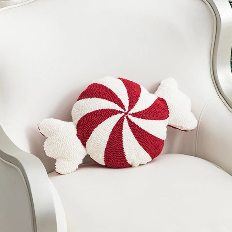 Christmas Candy Cane Striped Cushions