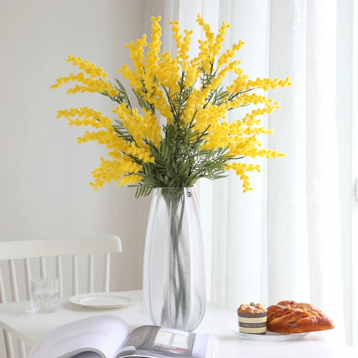 Artificial Yellow Mimosa Flower