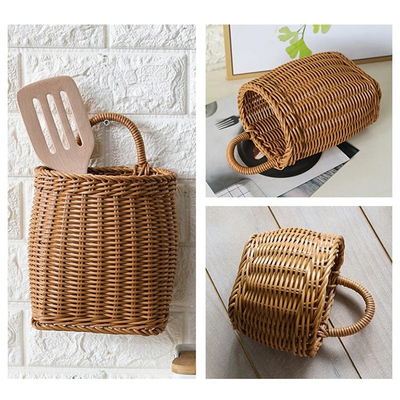 Wicker Hanging Home Storage Basket