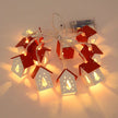 Christmas Wooden House LED String Light Ornaments