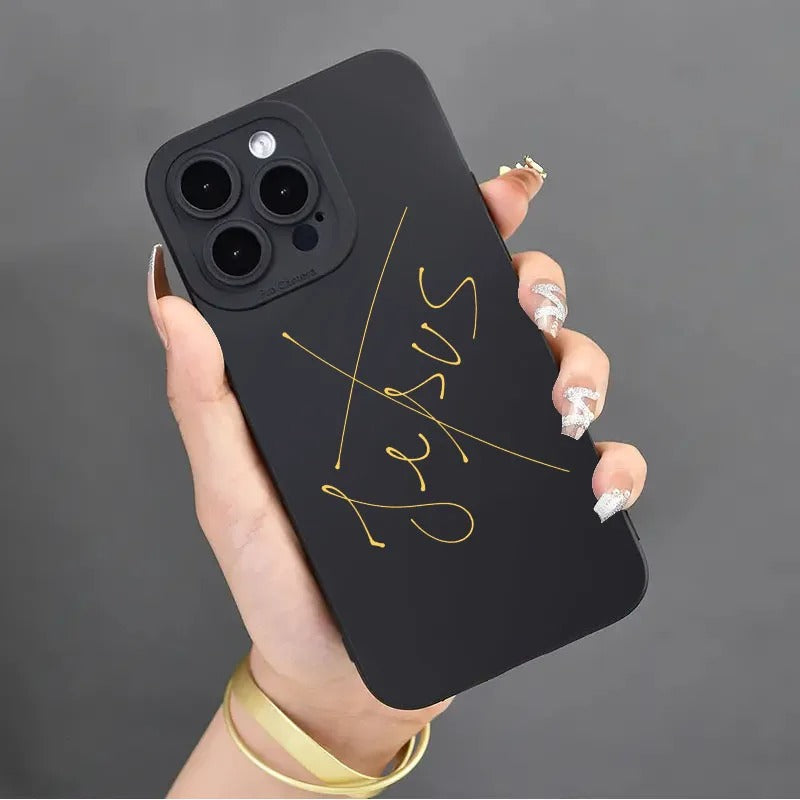 Jesus Cursive Design iPhone Case