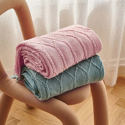 Textured Knit Throw Blanket