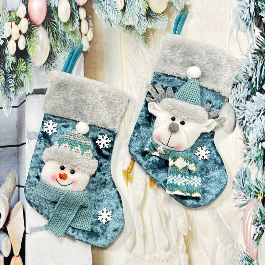 Winter Blue Christmas Stockings