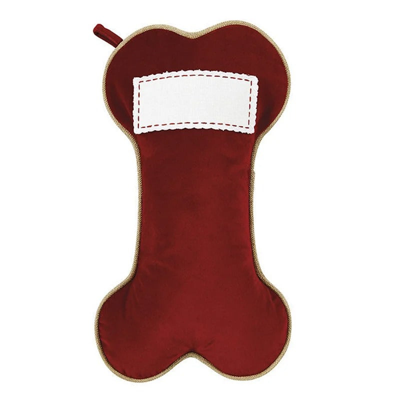 Bone Shape Dog Christmas Stocking