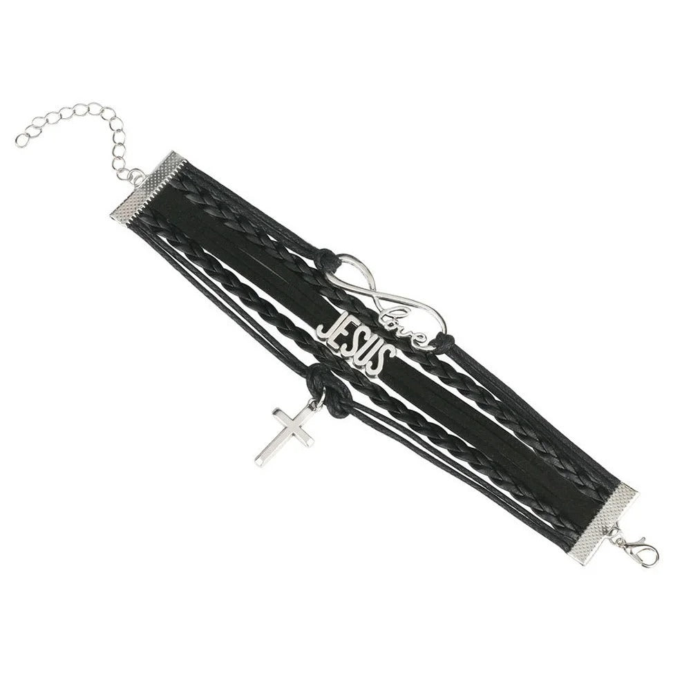 Multi-Rope Infinity Cross Bracelet