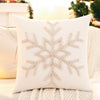 Frosted Christmas Embroidery ThrowCushion Cover