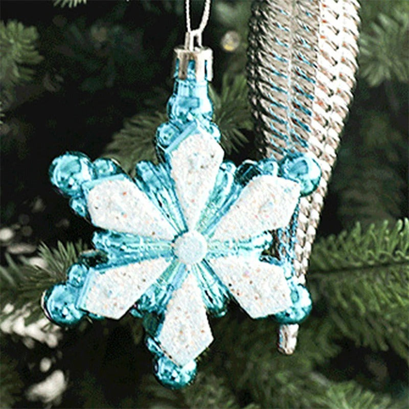 Snowflake Pendant Christmas Baubles Ornaments Set of 22