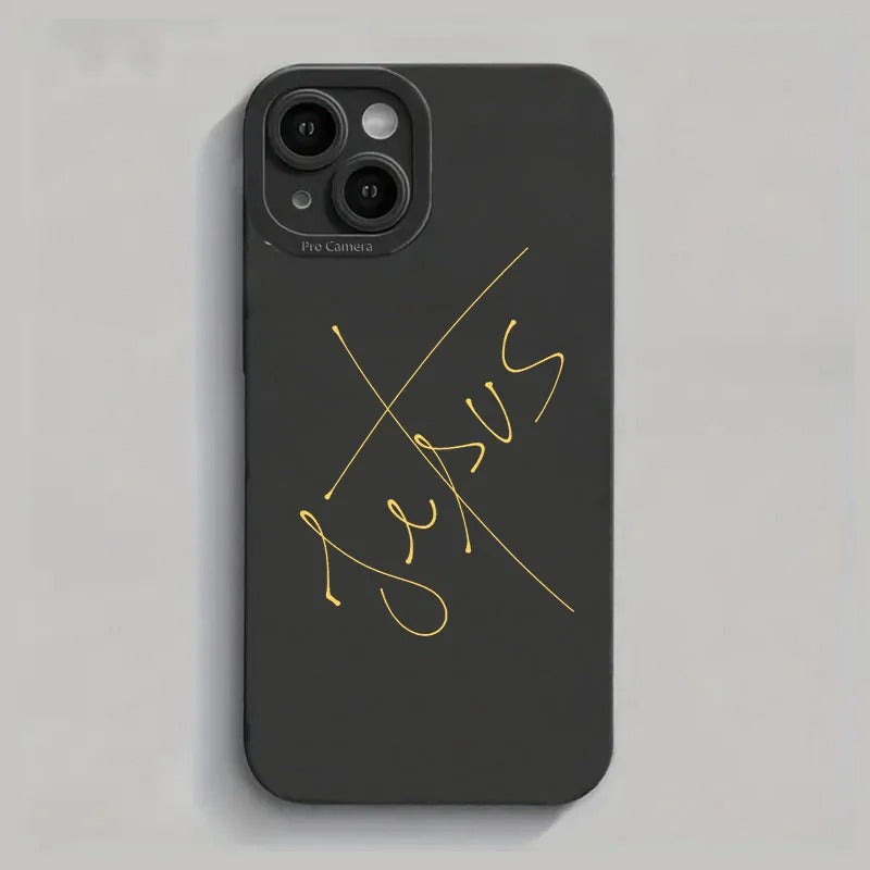 Jesus Cursive Design iPhone Case