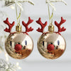 Reindeer Christmas Baubles Set of 2 Ornaments