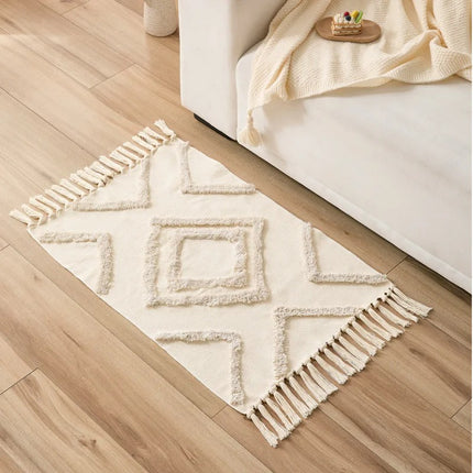 Moroccan-Inspired Tassel Rug