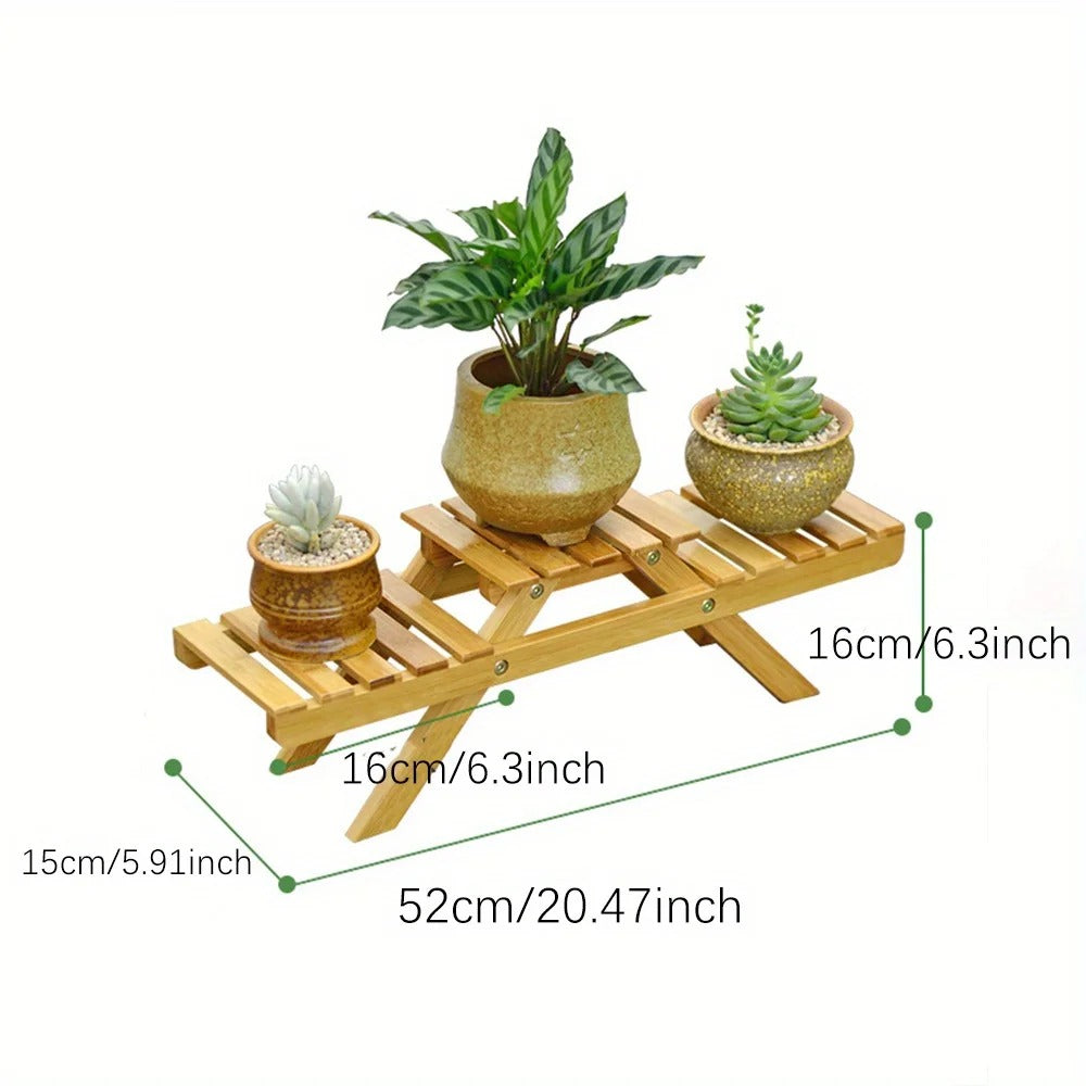 Bamboo Multi-Level Plant Plot Tray