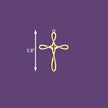 Stainless Steel Rounded Cross Pendant Necklace