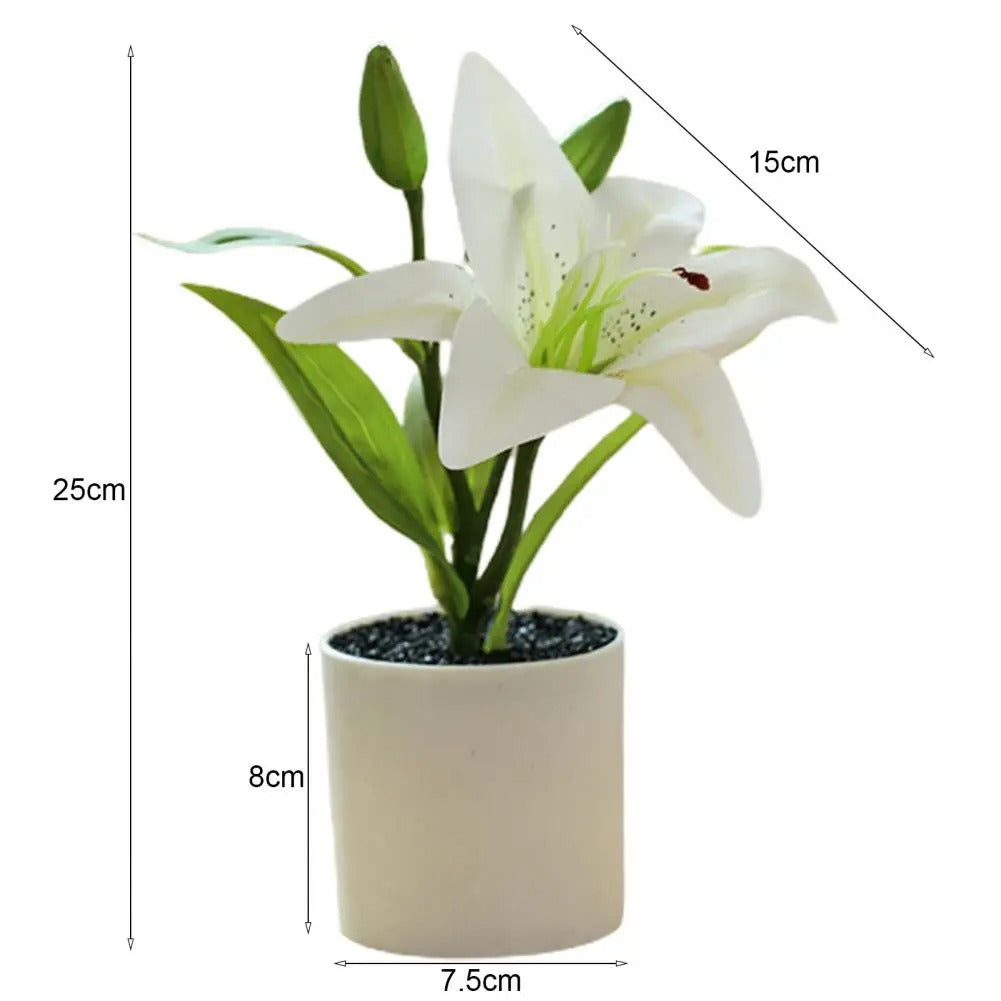 Artificial Potted Lily Plant