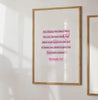 Grace in Pink Jeremiah Scripture Wall Art