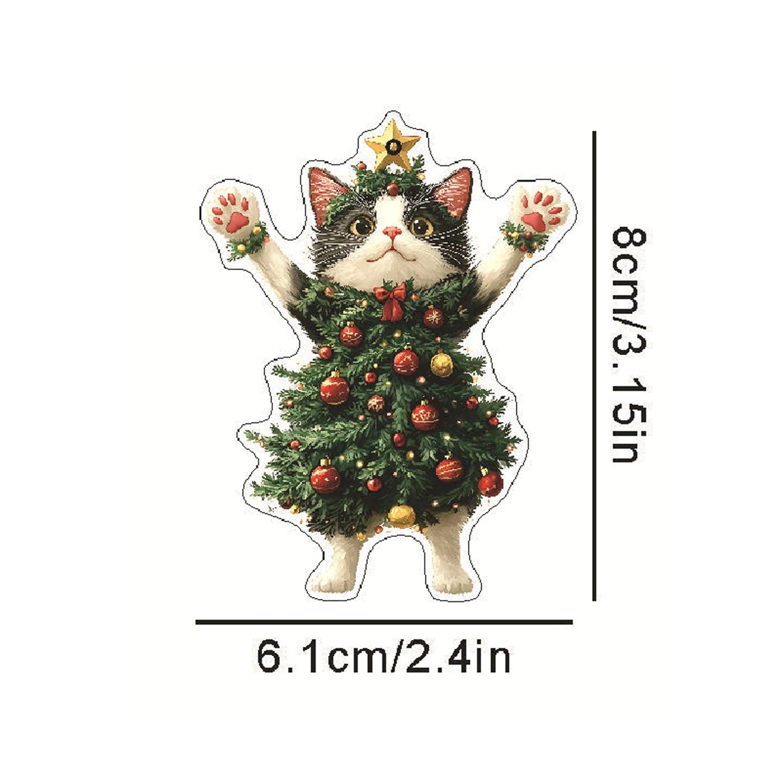 Cat Christmas Tree Ornament