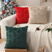 Christmas Tree Lights Fur Cushion Covers