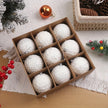 Glossy Christmas Balls Ornaments Set of 9