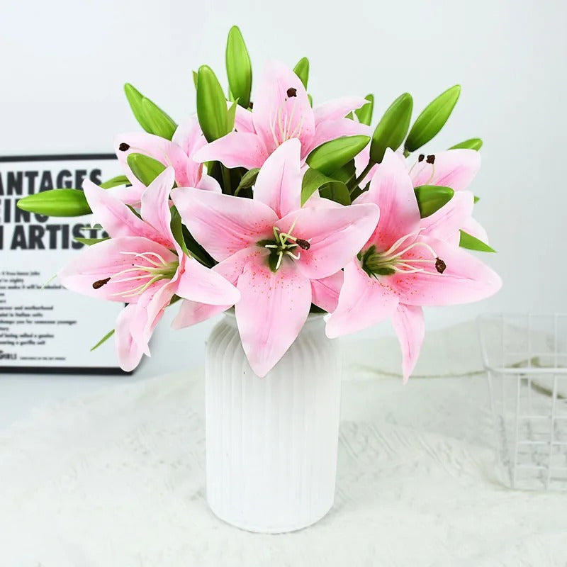 Artificial Lily Flower Bouquet