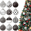 12-Piece Wooden Christmas Tree Ornaments Set