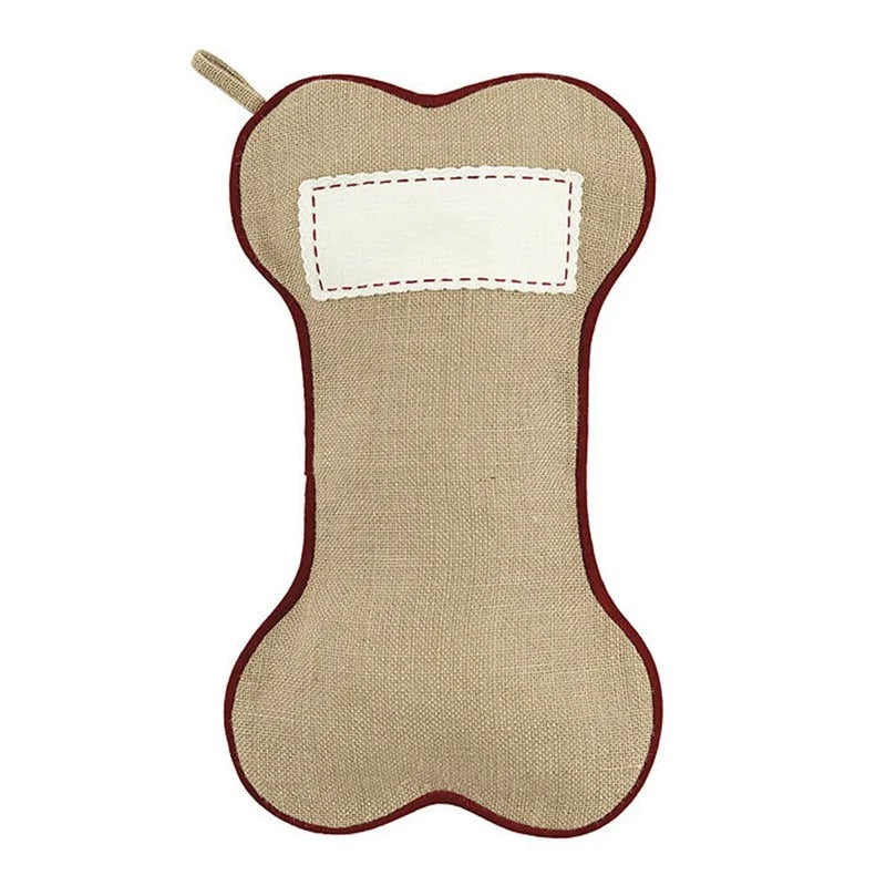 Bone Shape Dog Christmas Stocking