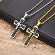 Stainless Steel 3-Layer Cross Necklace
