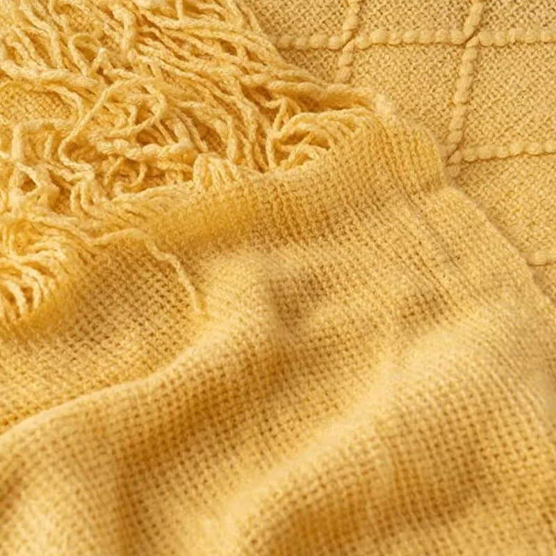 Textured Knit Throw Blanket