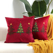 Christmas Tree Embroided Cushion Cover