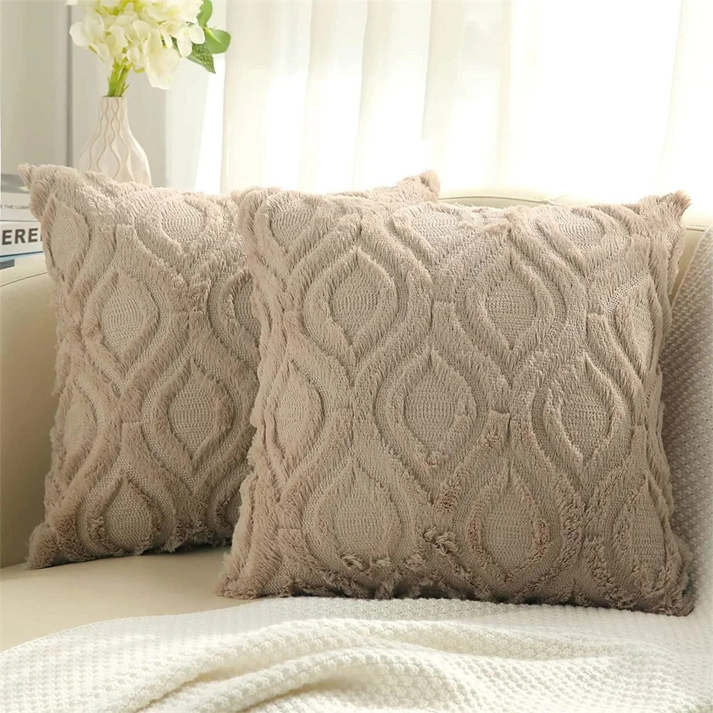 Celeste Plush Cotton Cushion Cover