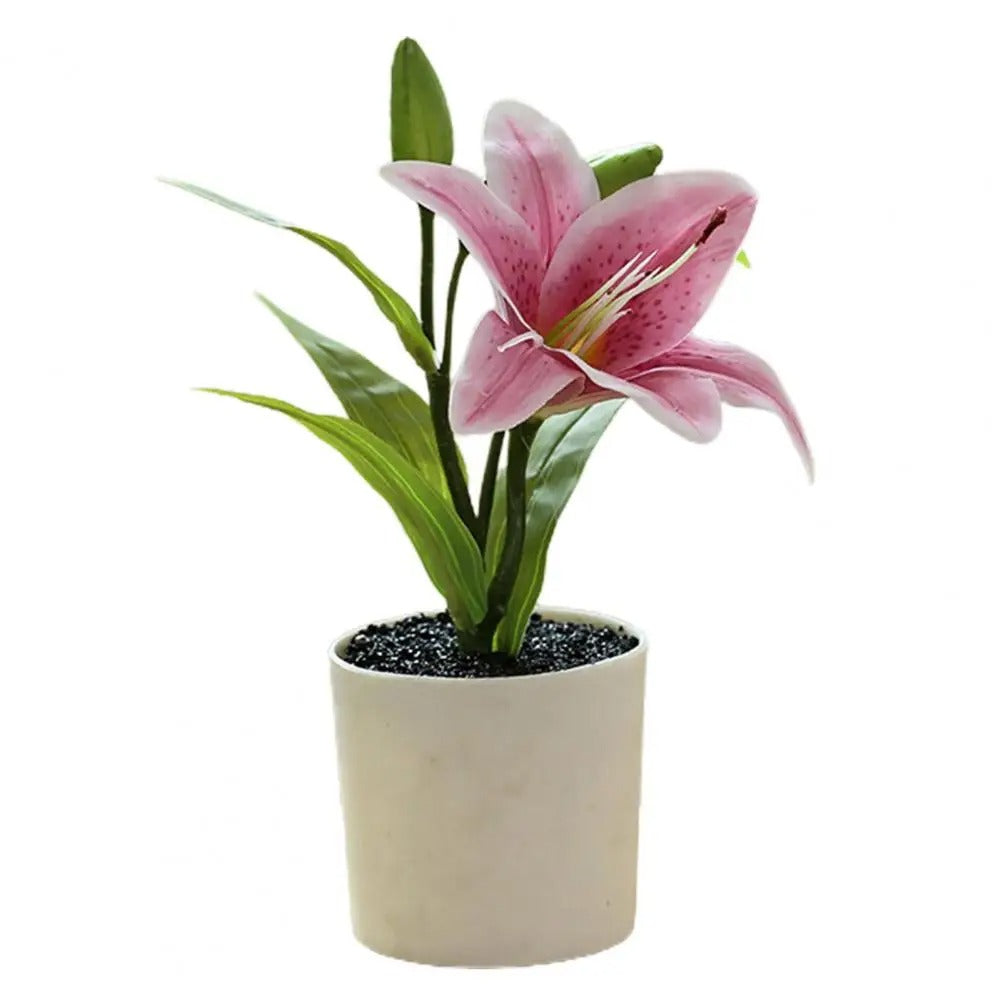 Artificial Potted Lily Plant