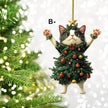 Cat Christmas Tree Ornament