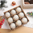 Glossy Christmas Balls Ornaments Set of 9