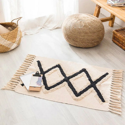 Moroccan-Inspired Tassel Rug