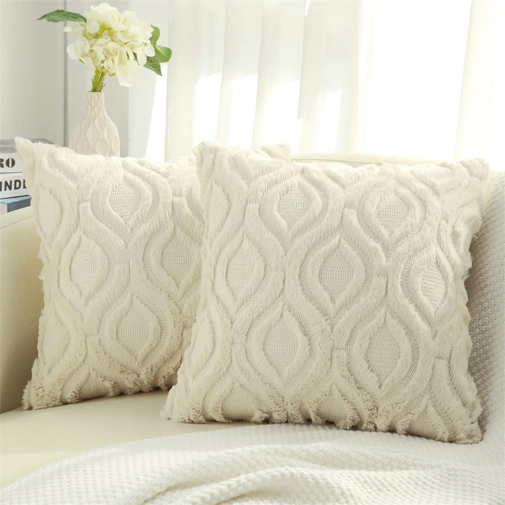 Celeste Plush Cotton Cushion Cover