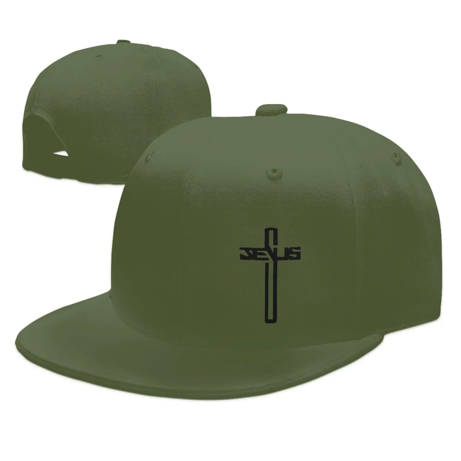 Jesus Embroidered Cross Snapback