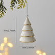 Snow Dusted Christmas Tree Hanging Ornaments