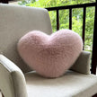 Luxe Heart Faux Fur Cushion