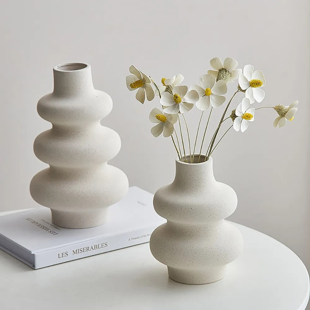 Nordic Layered Ceramic Vase
