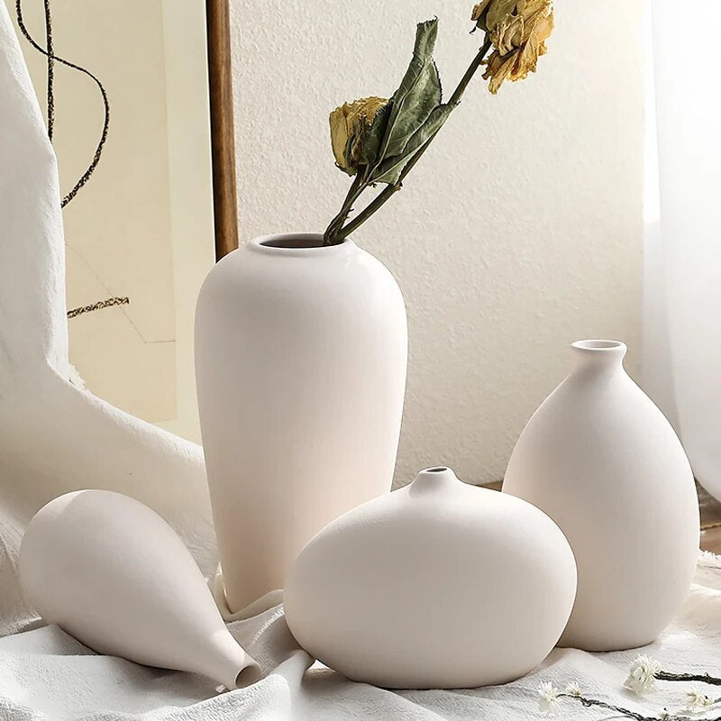 Nordic White Tabletop Vase